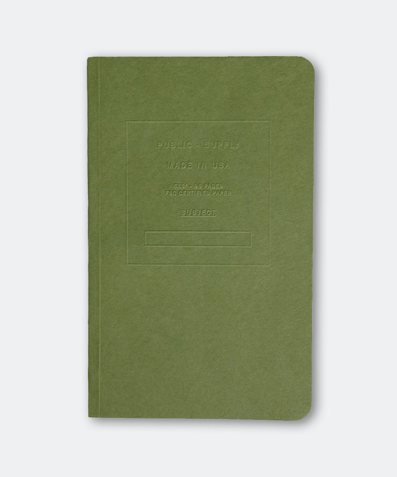 5"x8" Embossed Notebook in Moss