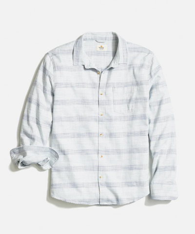 Classic Stretch Selvage Long Sleeve Shirt in Blue Baja Stripe