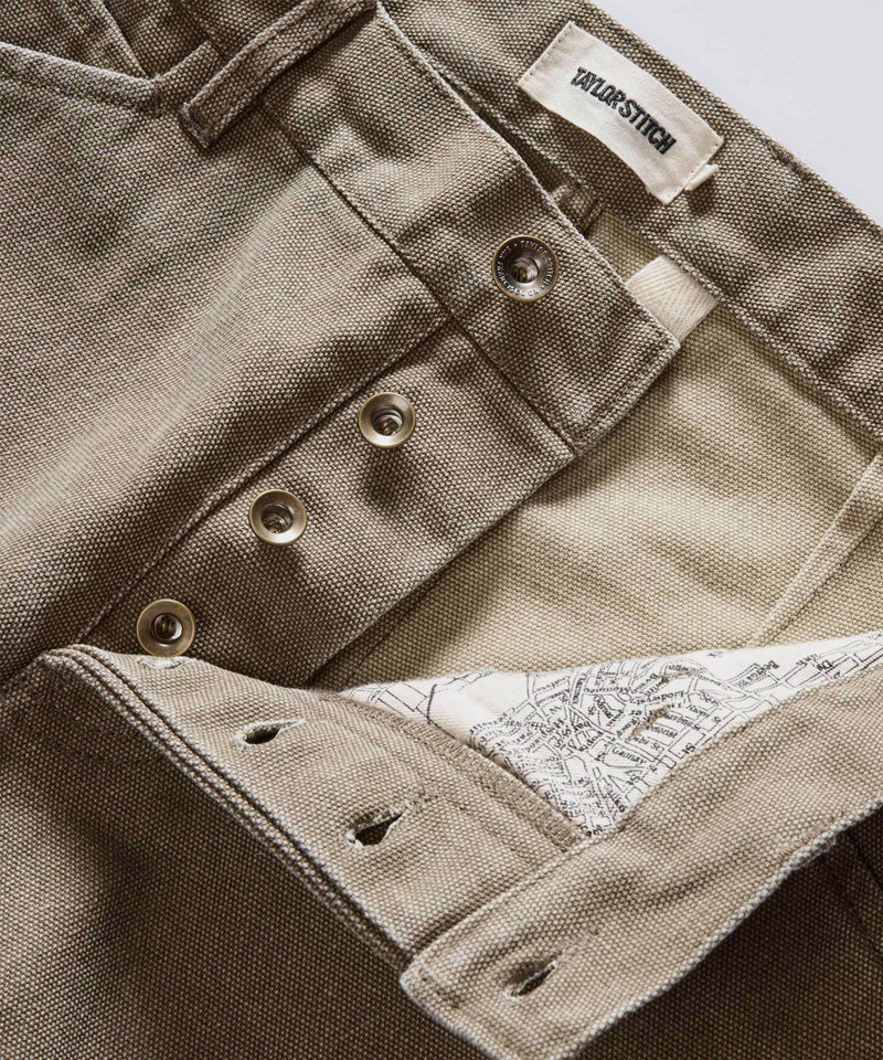 The Camp Pant in Stone Chipped Canvas