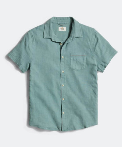 Classic Stretch Selvage Short Sleeve Shirt in Mallard Green