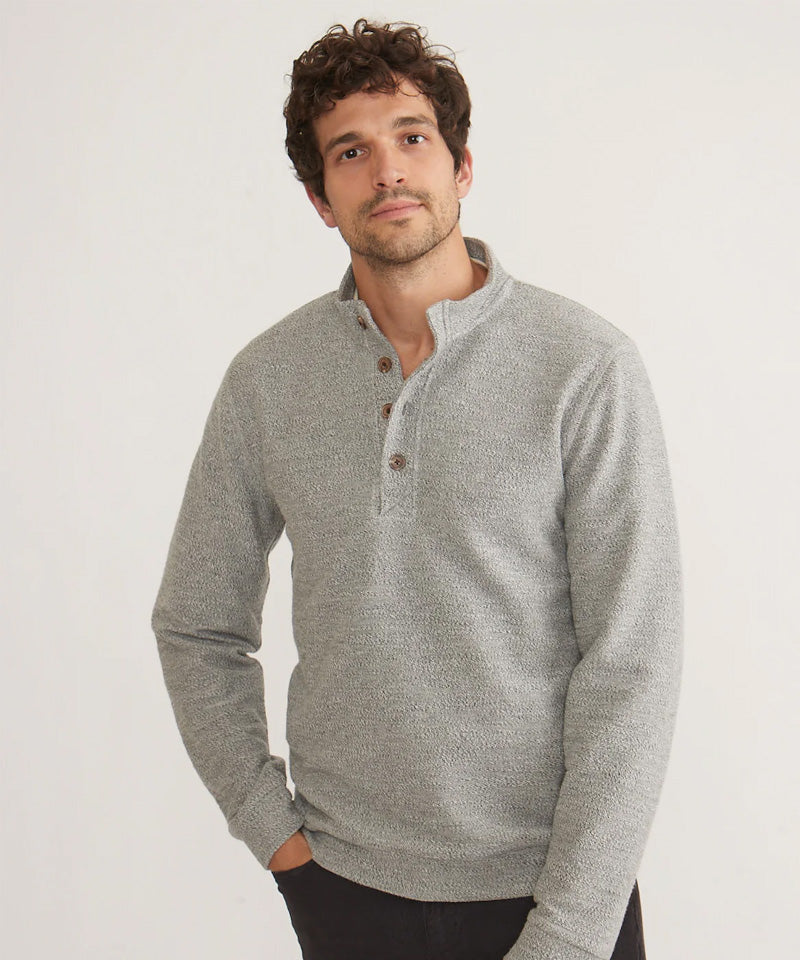 Clayton Textured Pullover in Grey Texture