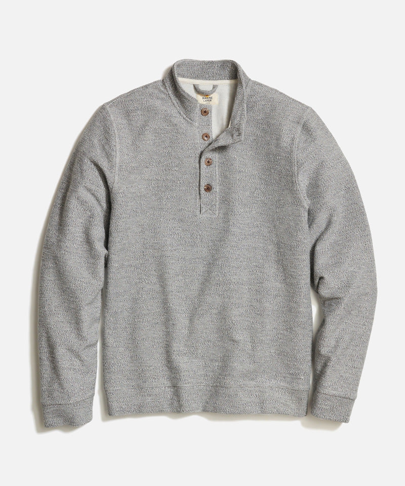 Clayton Textured Pullover in Grey Texture