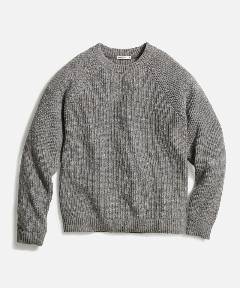 Coleman Inverness Crewneck Sweater in Mid Grey