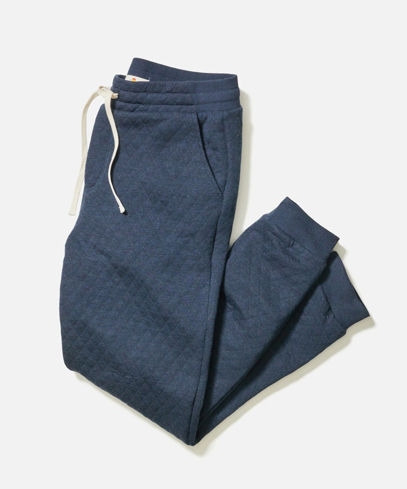 Corbet Quilted Jogger in Navy