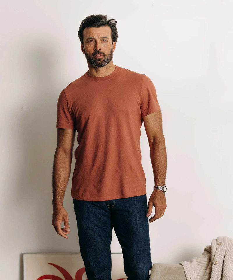 The Cotton Hemp Tee in Fired Clay