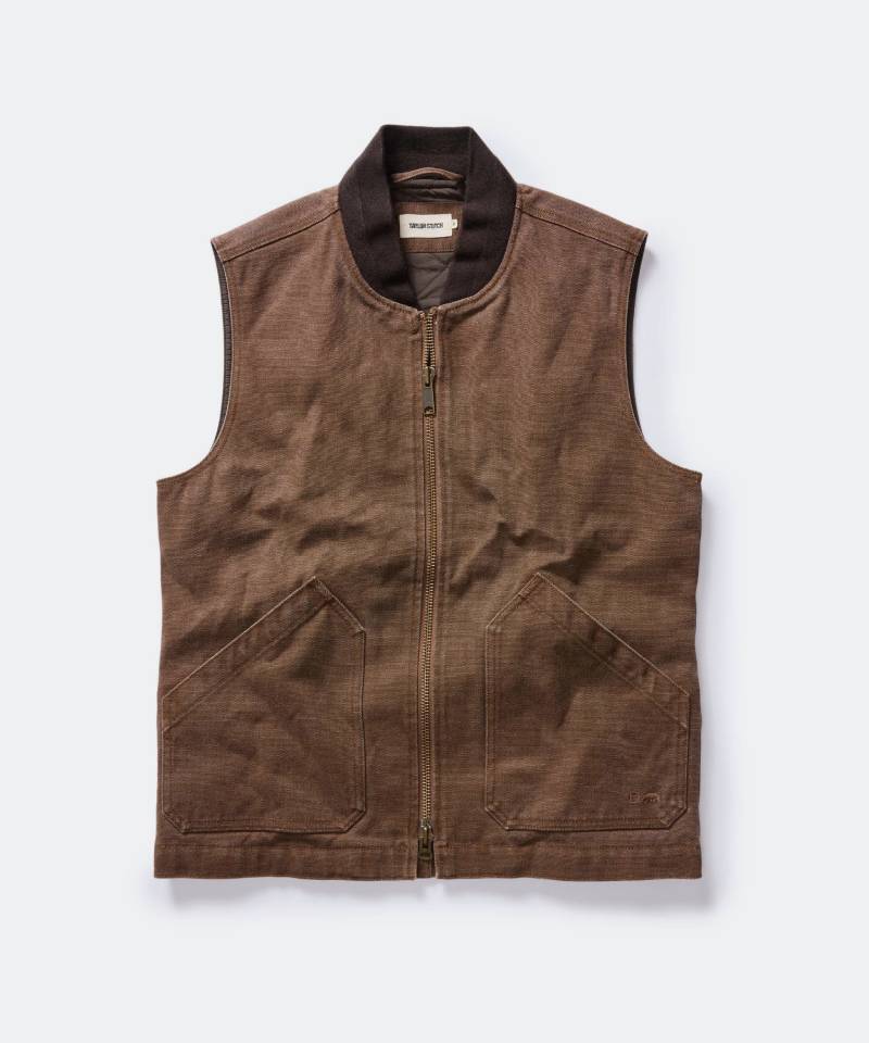 The Workhorse Vest in Aged Penny Chipped Canvas