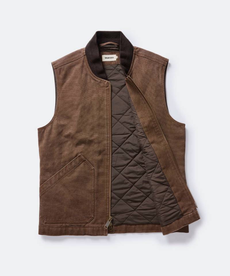 The Workhorse Vest in Aged Penny Chipped Canvas