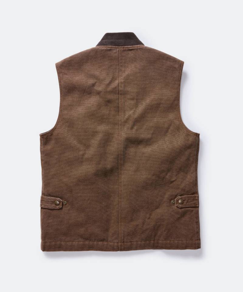 The Workhorse Vest in Aged Penny Chipped Canvas