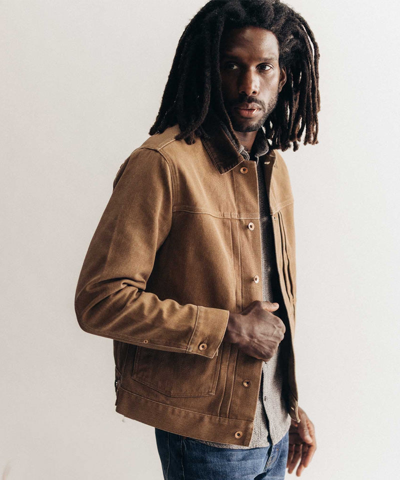 The Ryder Jacket in Tobacco Chipped Canvas