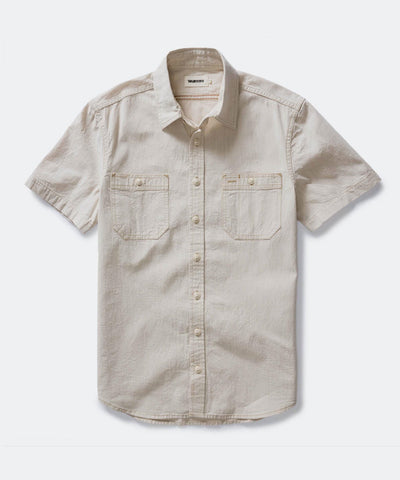 The Short Sleeve Utility Shirt in Natural Selvedge Chambray