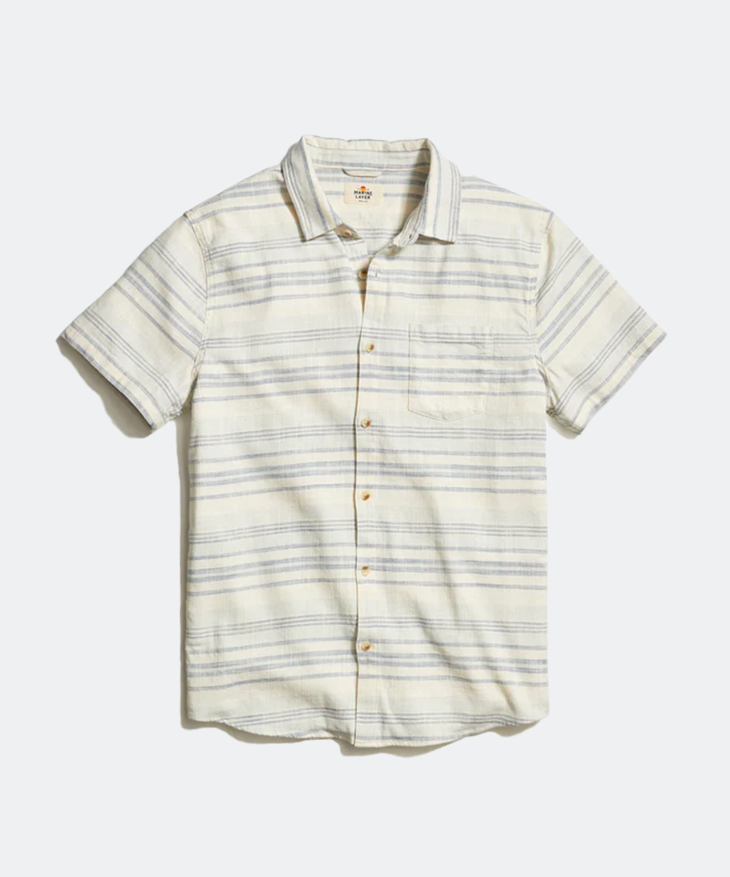 Classic Stretch Selvage Shirt in Cool Baja Stripe