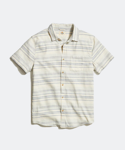 Classic Stretch Selvage Shirt in Cool Baja Stripe