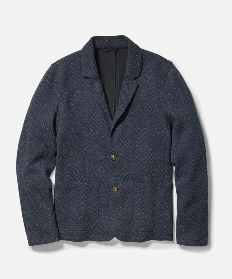 Pacifica Stretch Twill Blazer in Dark Herringbone