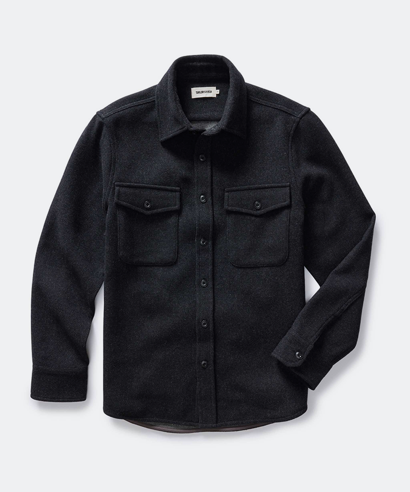 The Maritime Shirt Jacket in Heather Charcoal