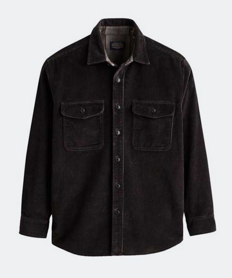 The Belmont Corduroy Shirt in Charcoal