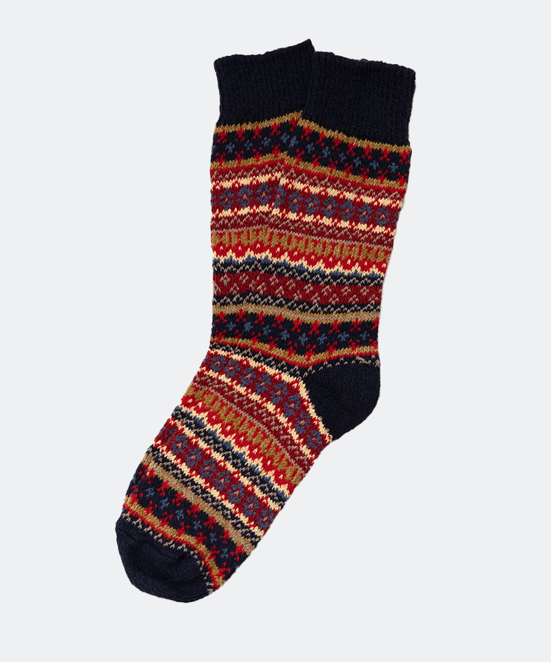 Cotton Fair Isle Socks