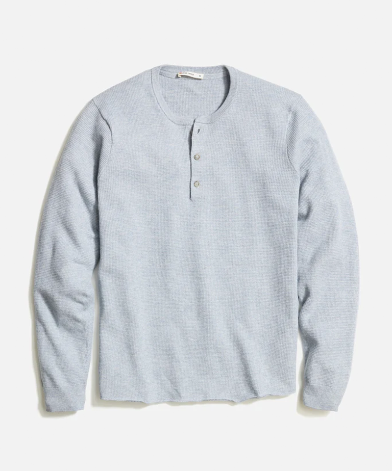 Sweater Henley In Misty Heather