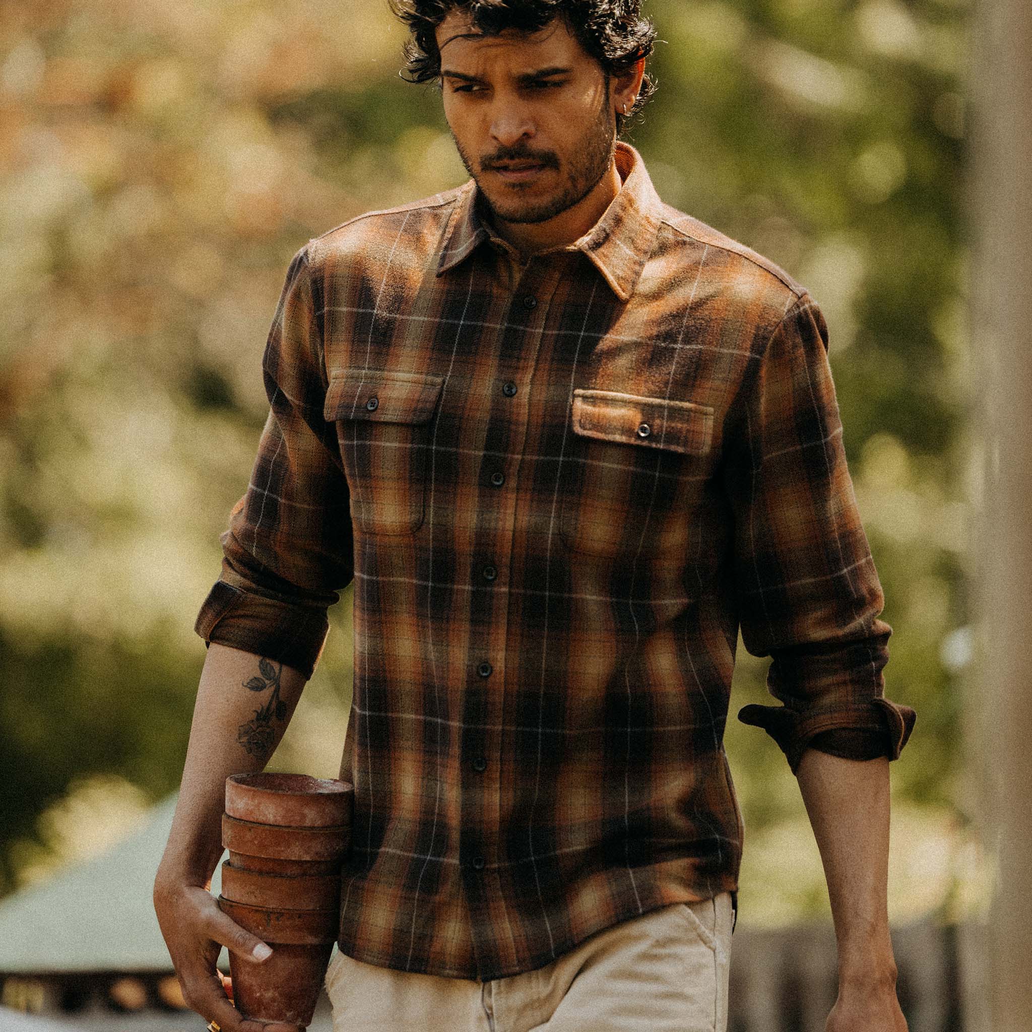 The Yosemite Shirt in Bonfire Plaid