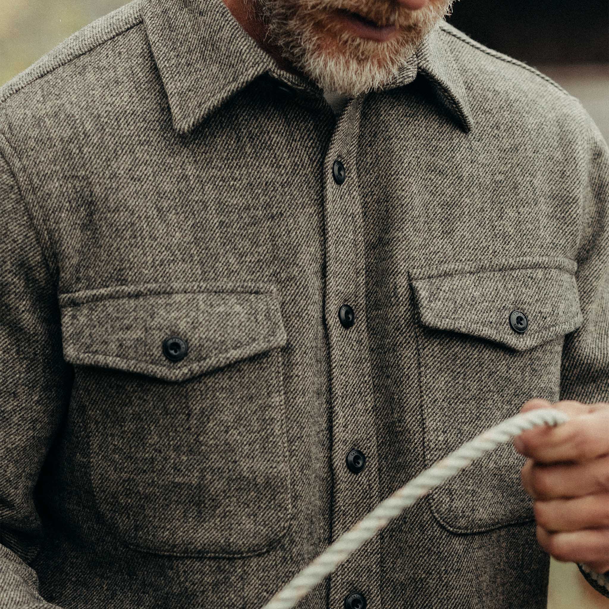 The Maritime Shirt Jacket in Ash Twill