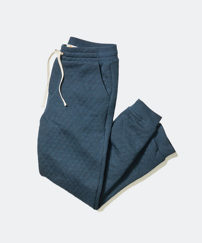 Corbet Quilted Jogger in Navy