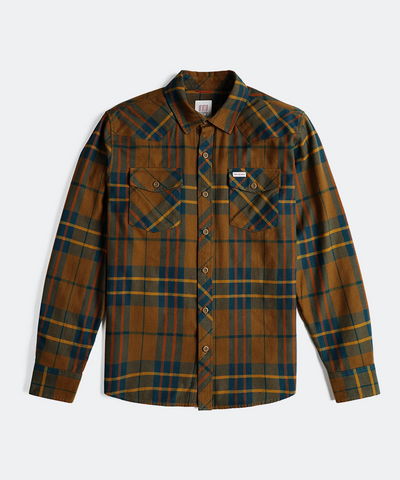 Mountain Shirt in Dark Khaki Multi Plaid