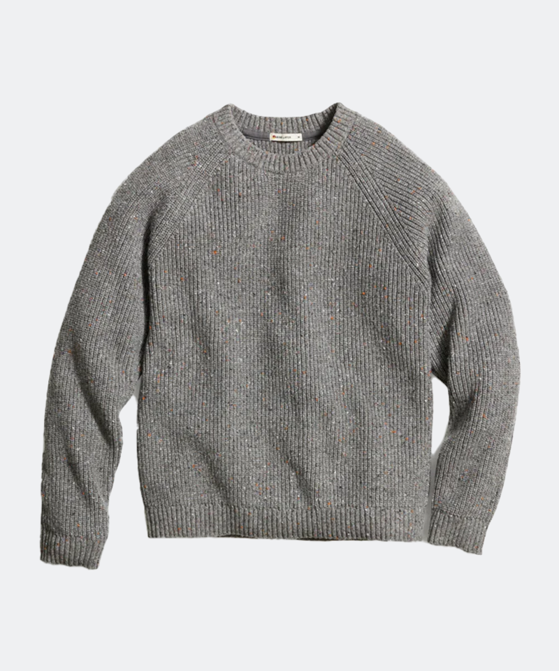 Coleman Crewneck Sweater in Mid Grey