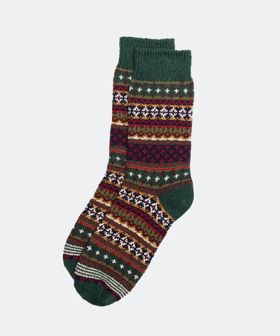 Cotton Fair Isle Socks