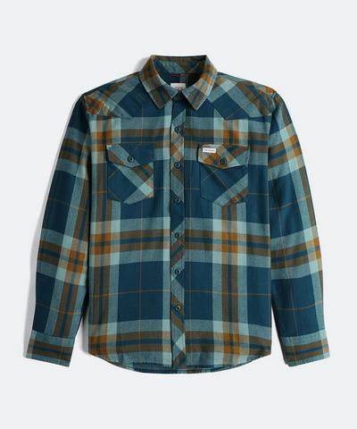 Mountain Shirt in Pond Blue/Khaki Multi Plaid