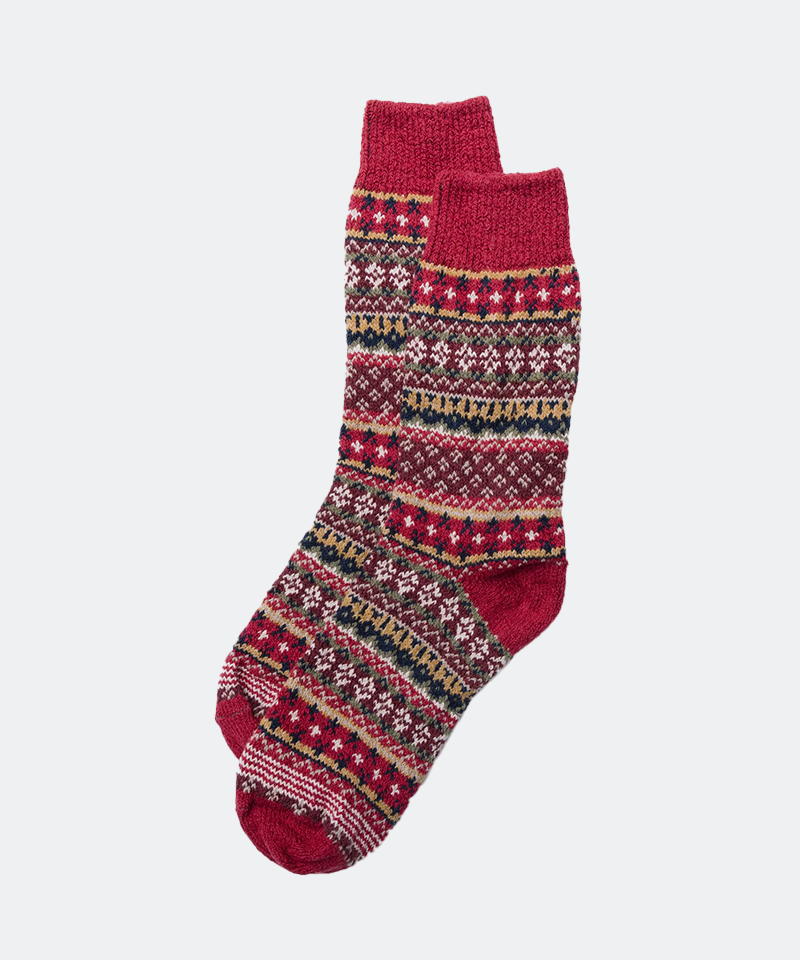 Cotton Fair Isle Socks