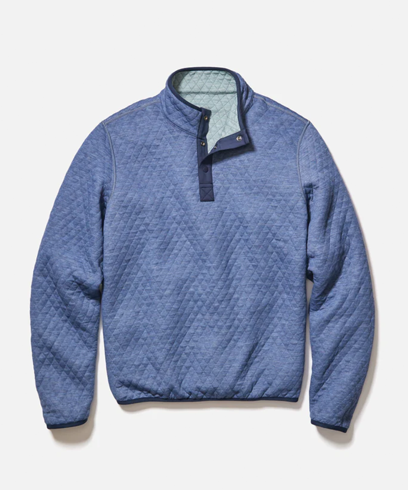 Corbet Reversible Pullover in Slate/Faded Navy