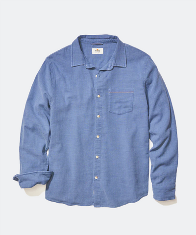 Classic Stretch Selvage Shirt in Coronet Blue