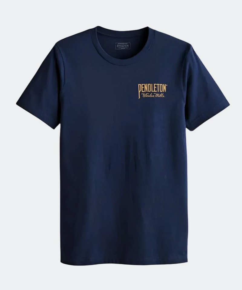 Pendleton Heritage Tee in Navy/Gold