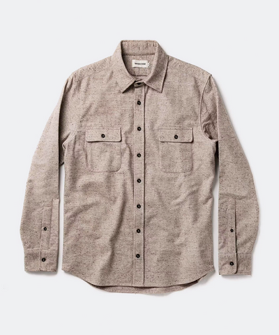 The Yosemite Shirt in Oat Donegal