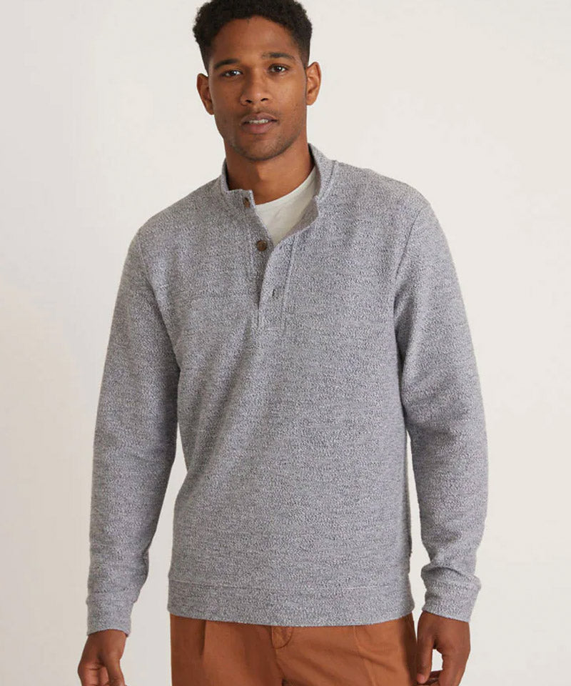 Clayton Textured Pullover in Salt/Pepper