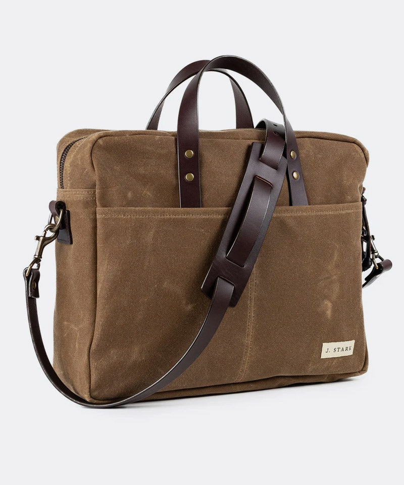 Prospect Briefcase in Brush Brown