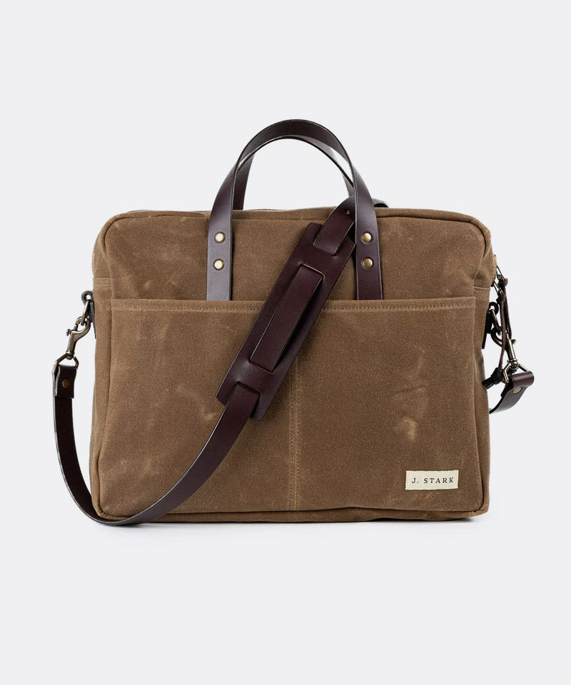 Prospect Briefcase in Brush Brown