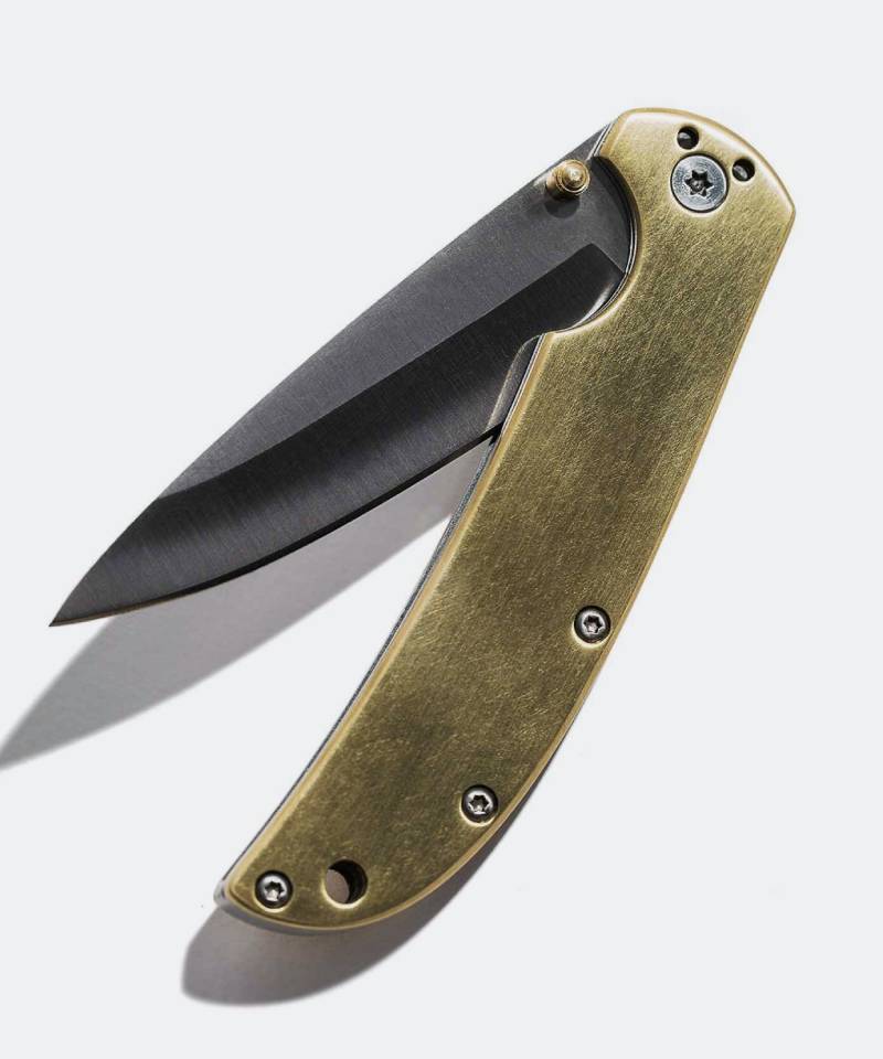 The Drop Point Knife in Brass – Ellicott & Co.